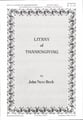 Litany of Thanksgiving SATB choral sheet music cover